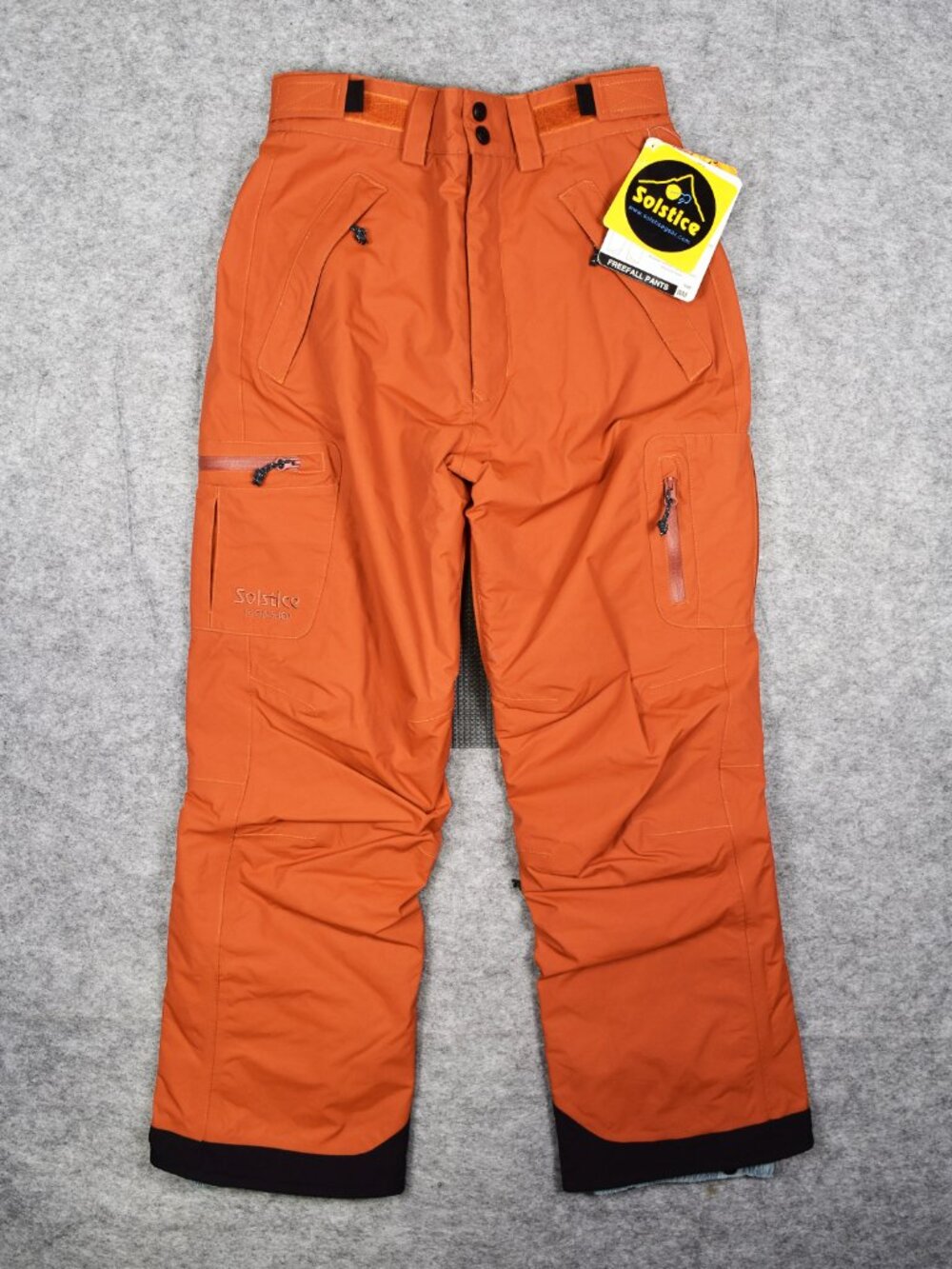 Solstice Microshed Fabric Orange Waterproof Winter Ski Snowboard Pants